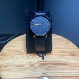 Nixon Black Porter Watch (Leather Band)